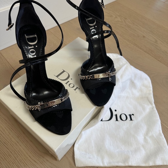 Dior Black Strappy Heels size 40.5 - Picture 1 of 10